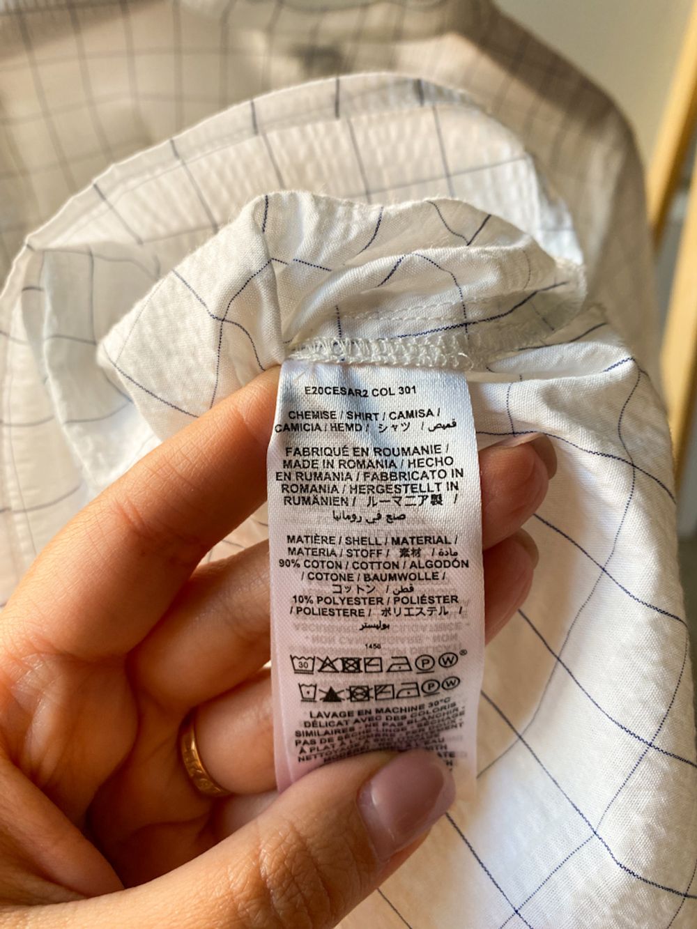 Новая хлопковая рубашка Bonpoint, 140