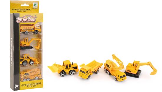 Набор машинок стройтехника 4в1 Six-six-Zero желтый