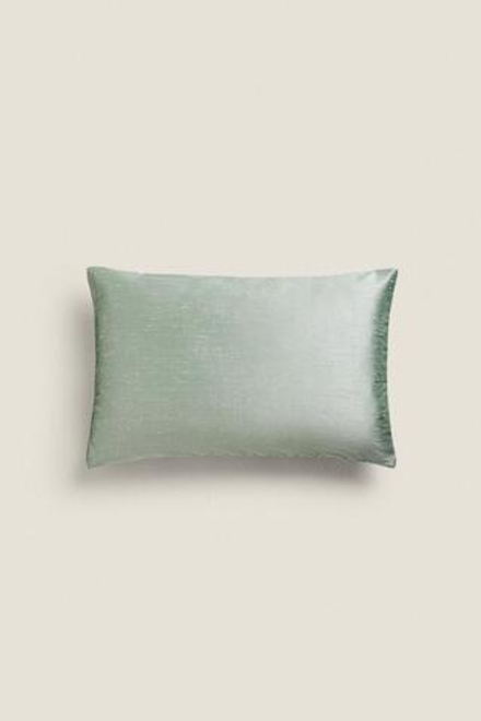ZARA HOME ОДНОТОННЫЙ ЧЕХОЛ ДЛЯ ДЕКОРАТИВНОЙ ПОДУШКИ, СВЕТЛО-ЗЕЛЕНЫЙ