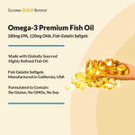California Gold Nutrition, премиальный рыбий жир с омега-3, 100 капсул из рыбьего желатина (1100 мг в 1 капсуле)