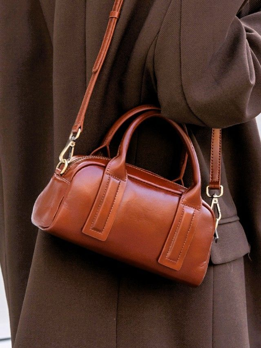 женская сумка на плечо из натуральной кожи