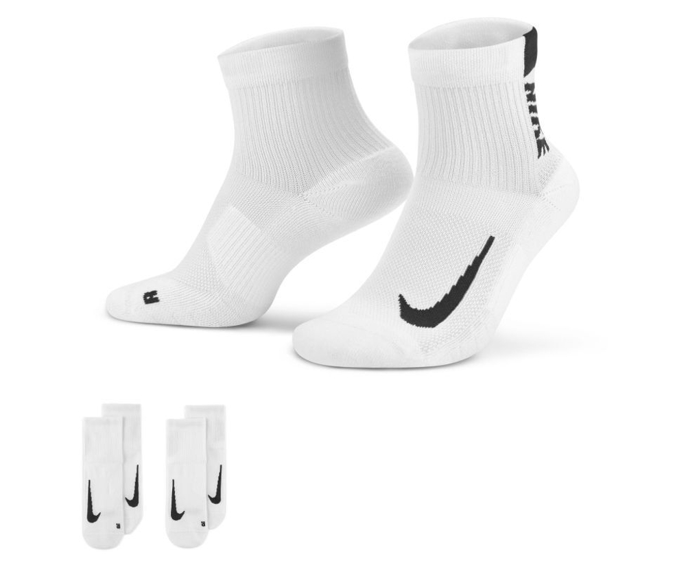 Теннисные носки Nike Multiplier Ankle 2P - белый