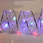 Гирлянда для дома ЛЕНТА ДЕКОРАТИВНАЯ «Звездочки» 2,0 м, 5 см (на батарейках), Белый (подсветка мультицвет)