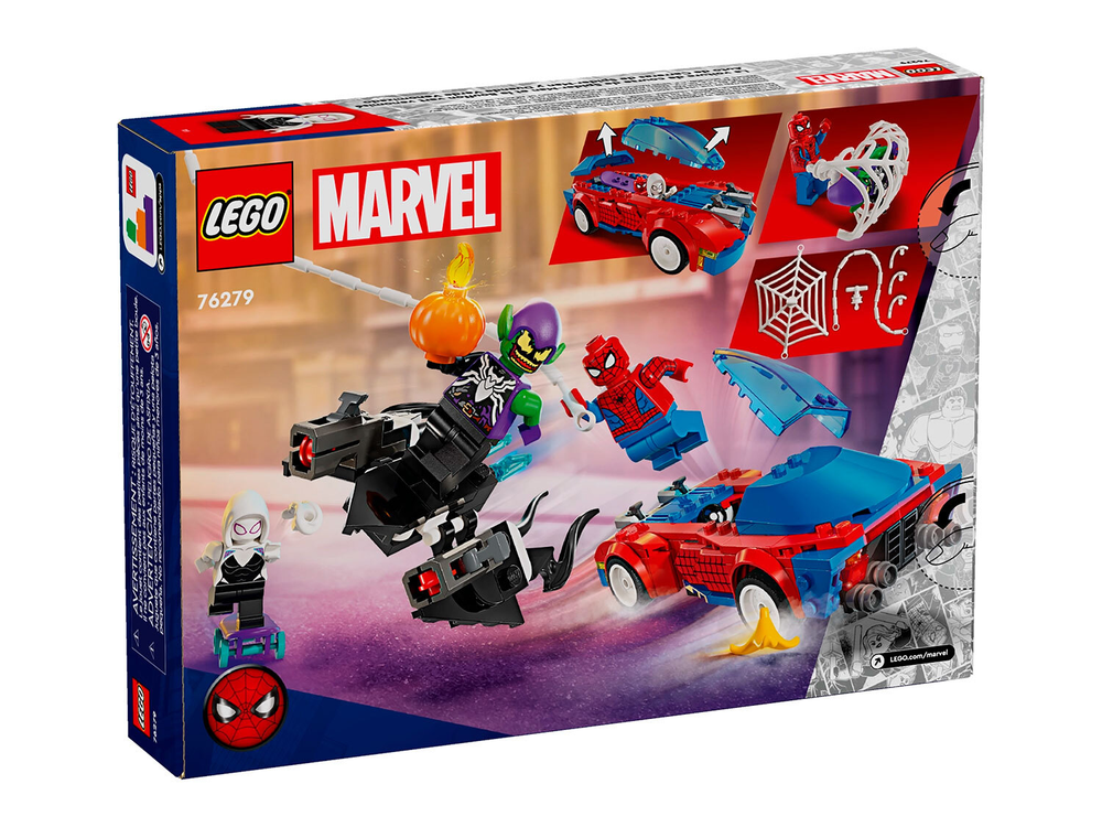 LEGO Super Heroes 76279 «Гоночная машина Человека-паука и Зелёный Гоблин Веном» — битва супергероев