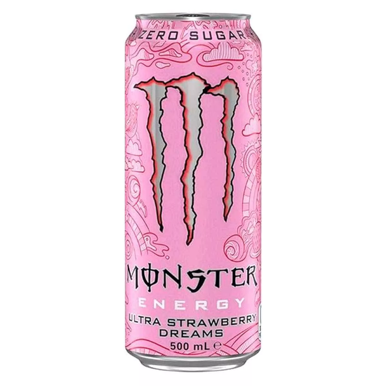 Энергетический напиток Monster Energy Ultra Strawberry Dreams со вкусом клубники (без сахара), 500 мл (Ирландия)