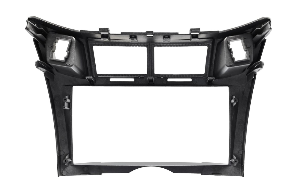 Комплект рамки с разъёмами 9" Toyota Yaris/Vitz P90 2005-2010 серебро Тип2 с боковинами - Car-Smart 9647F2S