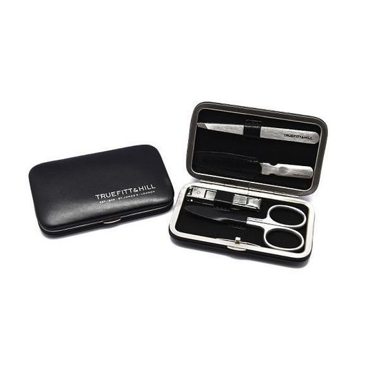 МАНИКЮРНЫЙ НАБОР ИЗ 4 ПРЕДМЕТОВ В КОЖАНОМ ЧЕХЛЕ ЧЕРНЫЙ T&H