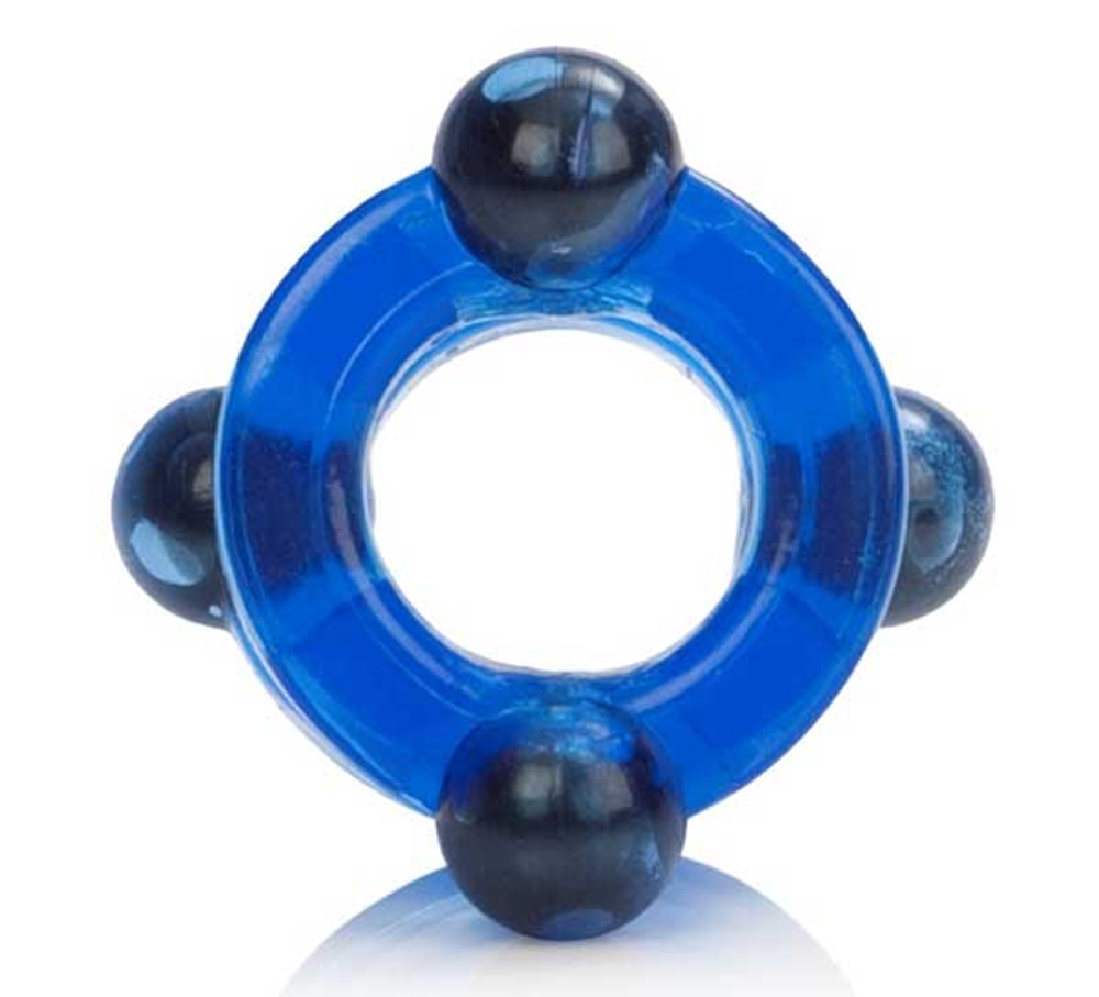 Голубое двойное эрекционное кольцо с магнитами Magnetic Power Ring