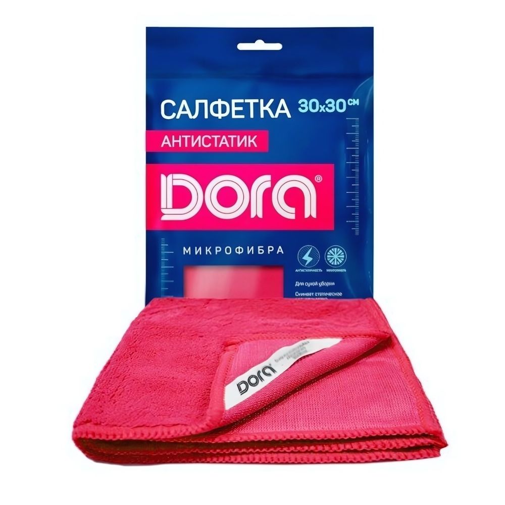 Салфетка из микрофибры Dora &quot;Антистатик&quot;, 30х30см
