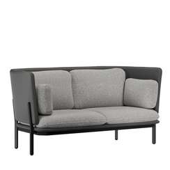 Stato Диван двухместный с низкой спинкой STA-02L Сан 08/Сан 13/Металл Черный 1730*850*855