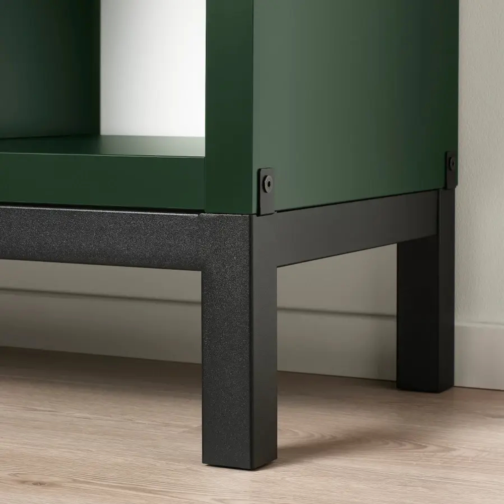 Стеллаж с опорной рамой - IKEA KALLAX/КАЛЛАКС ИКЕА, 147x94см, темно-зеленый