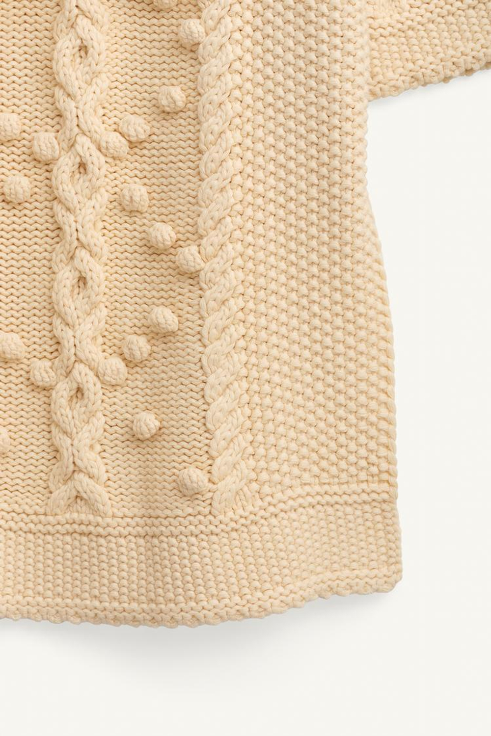 ZARA ТРИКОТАЖНОЕ ПЛАТЬЕ, ЭКРЮ