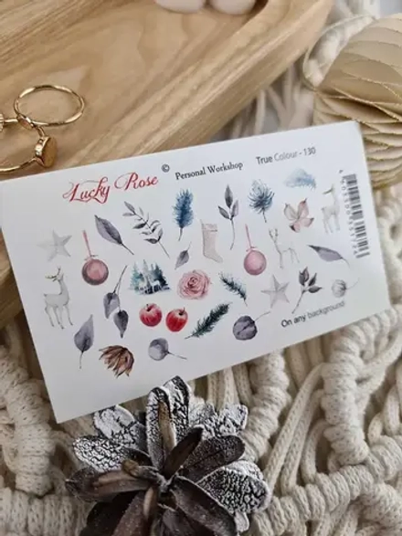 Lucky Rose Слайдеры наклейки для длинных ногтей 130