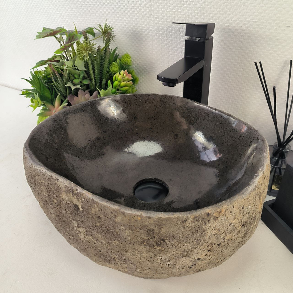Раковина из речного камня RS-64977 40*34*15 0860