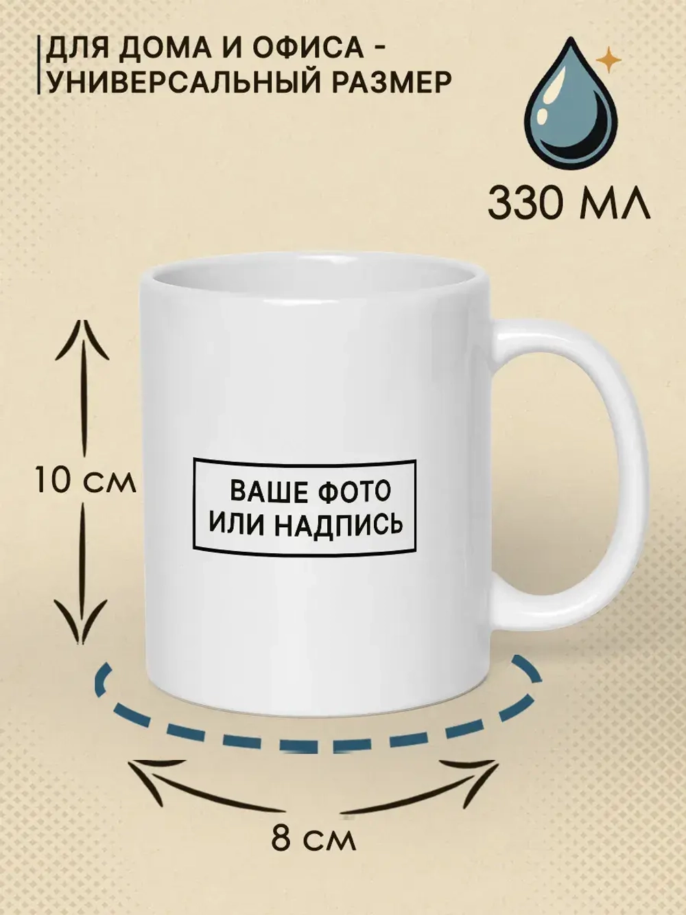 Кружка с Вашим фото, надписью или принтом на заказ