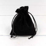 Мешочек 10х12см Бархат класс А (Черный)