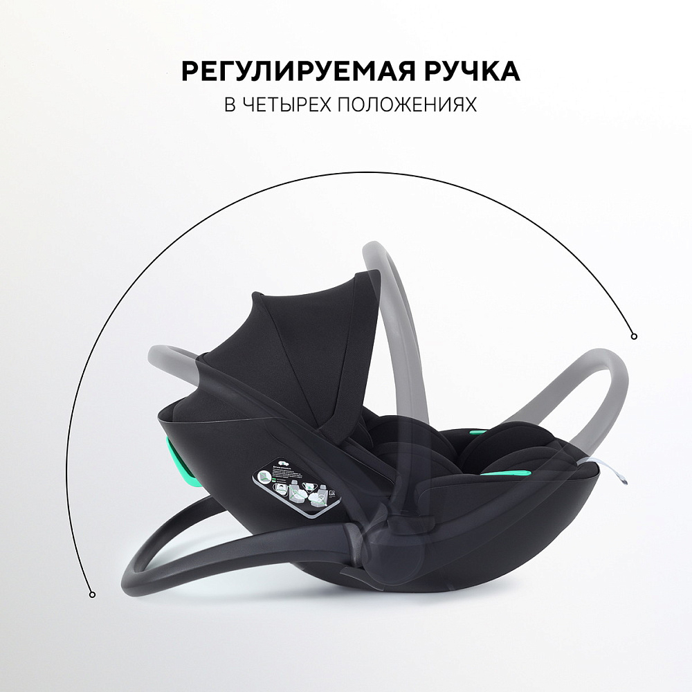 Детская коляска Rant Flex Therm Soft 4 в 1 с автокреслом Miro Black и база Midnight Black