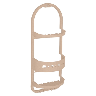 Полка для ванной комнаты подвесная 3 яруса, цвет слоновая кость