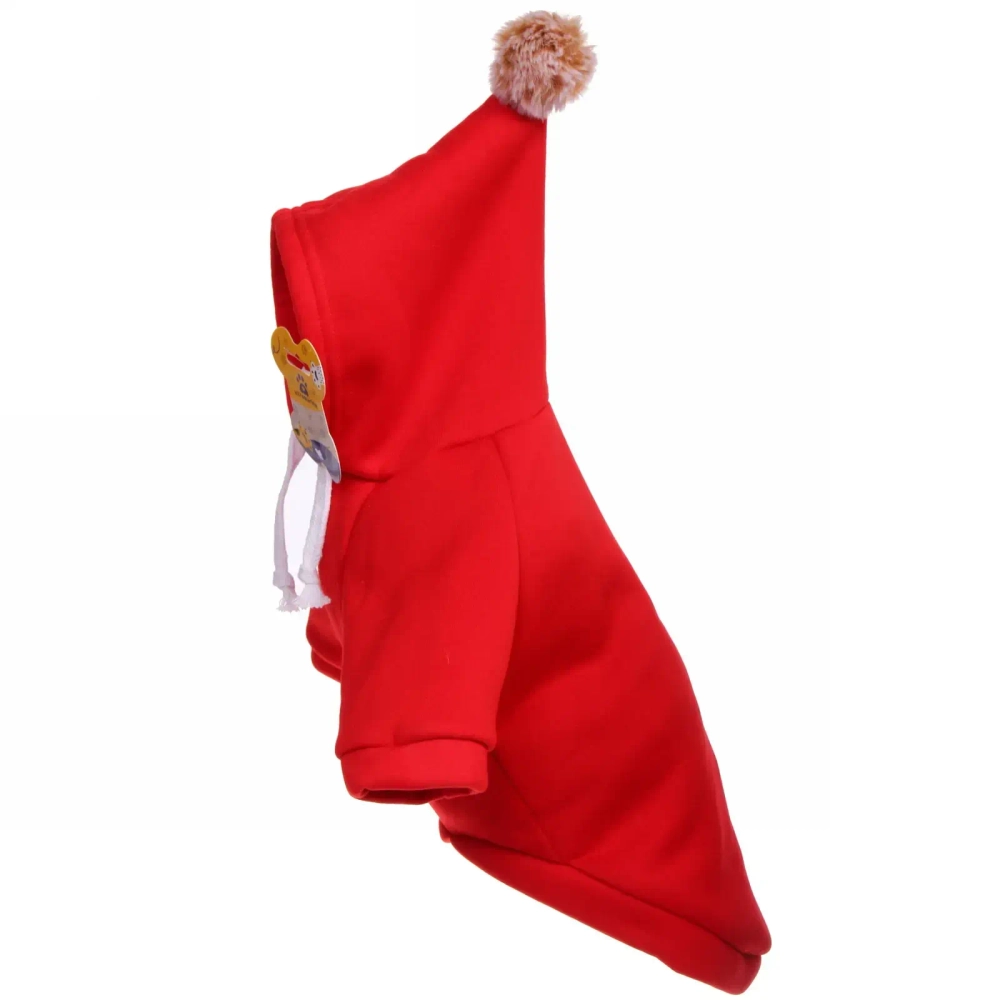 Кофта - толстовка с капюшоном для собак мелких пород «МОДНЫЙ БРО», бон бон, цвет красный, размер L (20*36*26см) Ultramarine