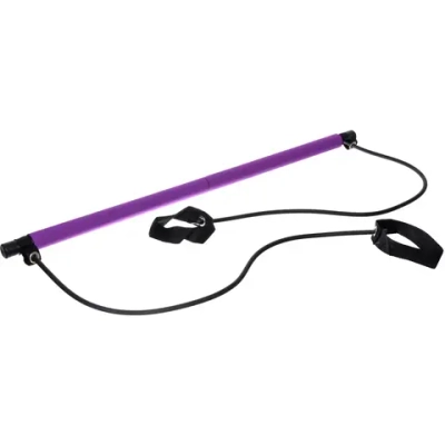 Гимнастическая палка с эспандерами «Пилатес», фиолетовый