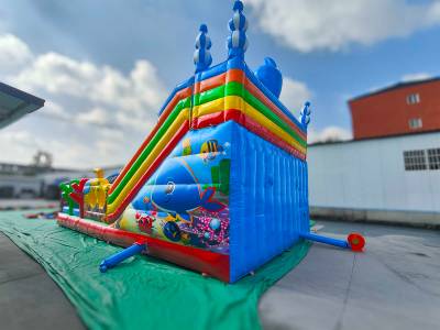 Коммерческий надувной батут «Морская волна 3», 10*6*6 м