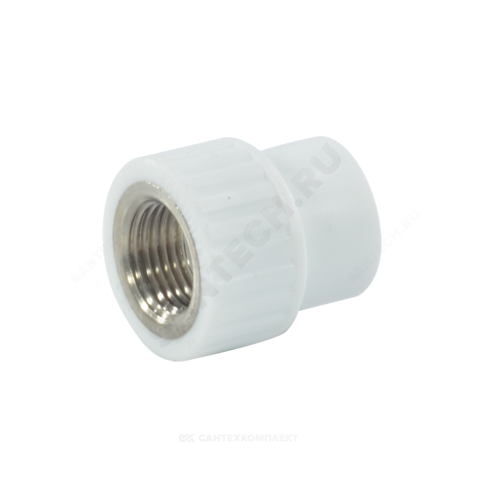 Муфта PP-R комбинированная белая Дн 25х3/4" ВР RTP (РосТурПласт) 10655