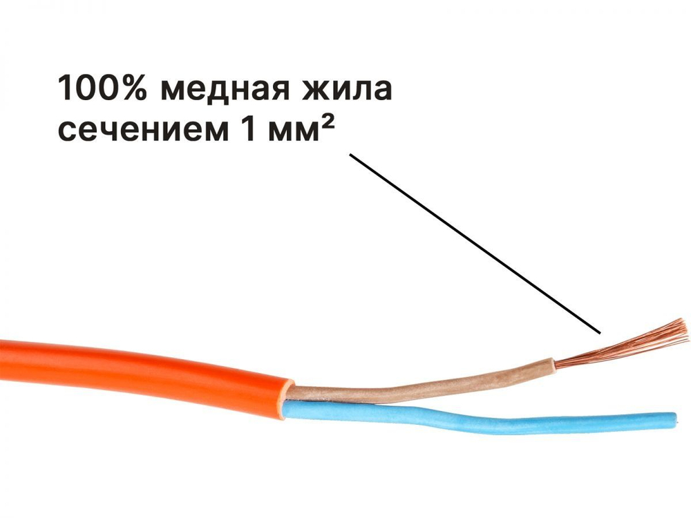 Удлинитель-шнур 10м (1 роз., 2,2кВт, б/з, ПВС 2х1) Юпитер (садовый)