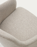 Стул Nelida из коричневой синели с ножками в темной отделке