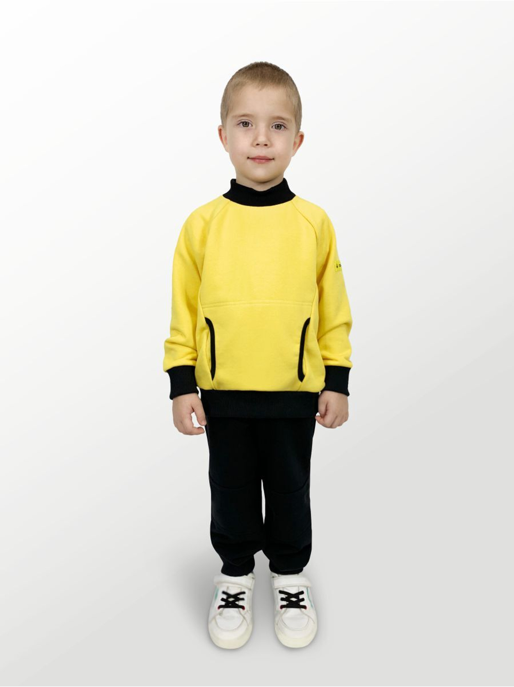 Худи для детей, модель №2, рост 92 см, желтый