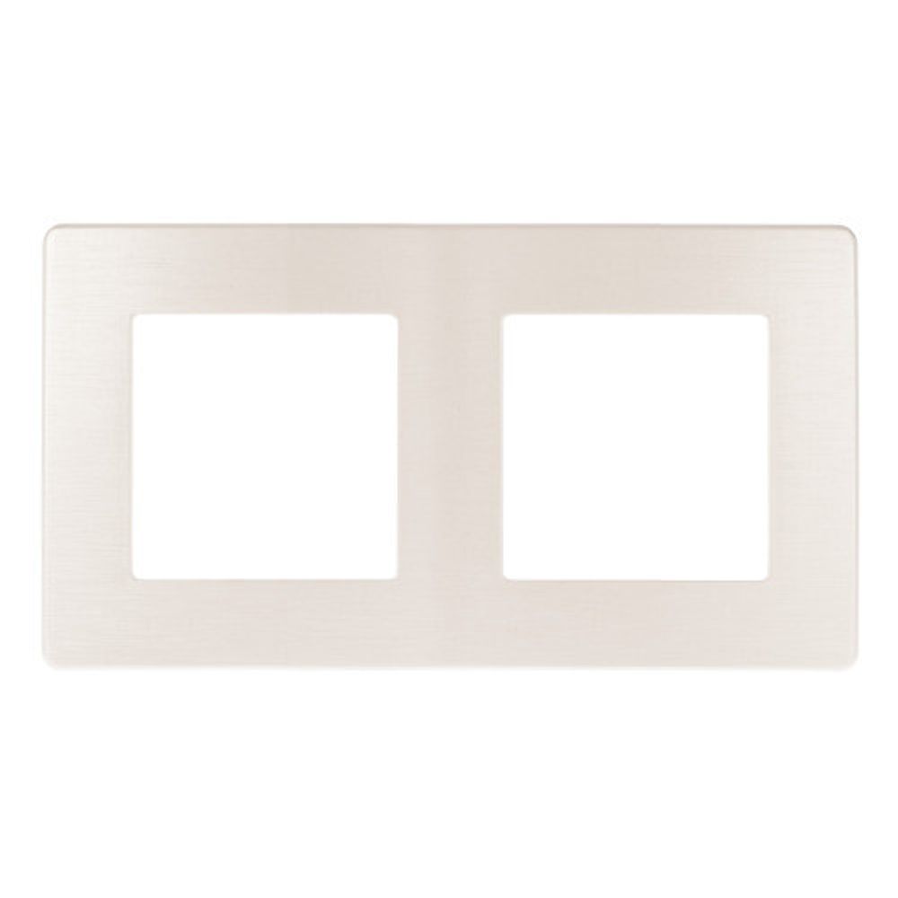 Рамка для розеток и выключателей ЭРА Серия 12 12-5102-15 на 2 поста, Сатин, перламутр