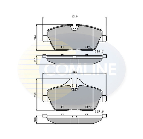COMLINE - CBP01531-CML - Brake Pad Set, disc brake