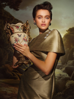 Платье-макси со съемным болеро