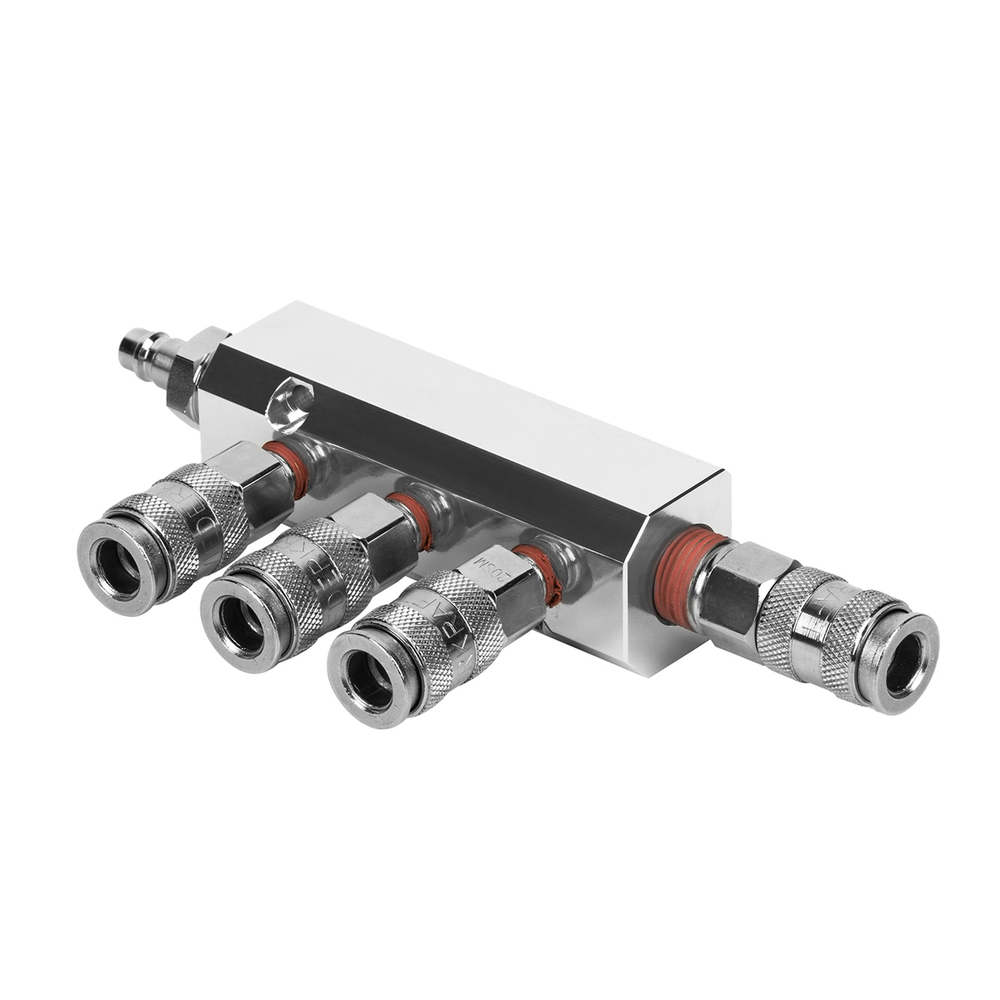 WDK-85MB Разветвитель пневматический с увеличенной пропускной способность, вход со штекером, 4 выход