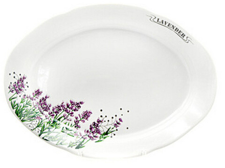 Блюдо овальное "ЛАВАНДА (Идиллия)" 33 см, Беларусь.