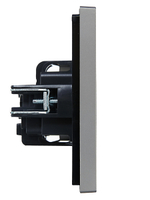 FORTE&PIANO Розетка 1-местная с заземлением с защитными шторками винтовое крепление 16А FP515 сталь IEK