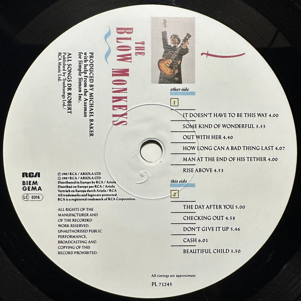 The Blow Monkeys - She Was Only A Grocer's Daughter (Европа 1987г.)