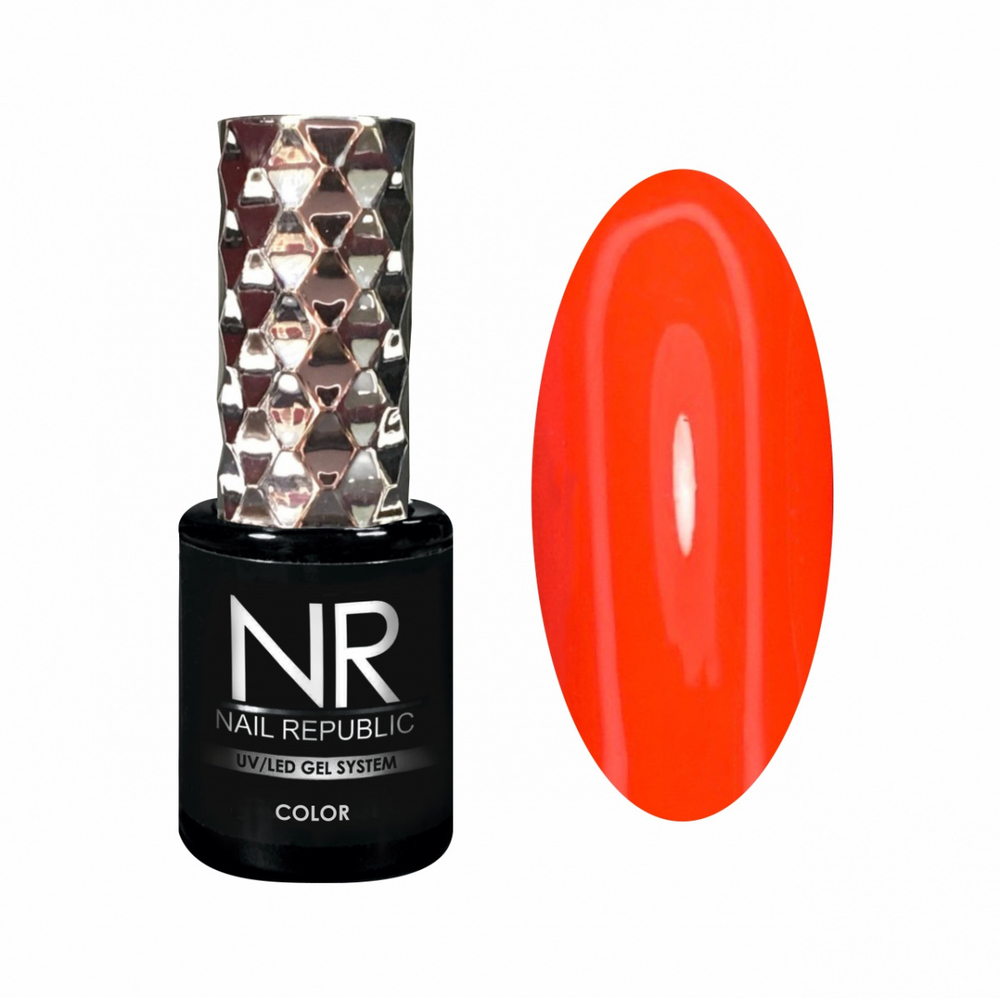 Nail Republic Гель-лак NR-224 Сигнальный оранжевый неон, 10 мл