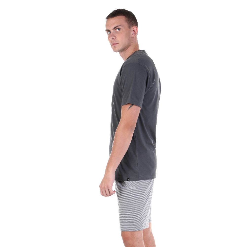 Мужская пижама серая с шортами Bugatti 56010/4065