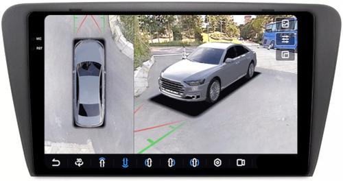 Магнитола для Skoda Octavia A7 2013-2020 - FarCar BX483M-360 монитор 10.36" 2K QLED на Android 13, Быстрая, CarPlay, 4G SIM-слот, 4 камеры в комплекте