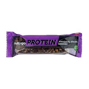 Батончик KDV NUT N GO PROTEIN миндально-арахисовый с клюквой 36 гр/шт 18 шт/кор