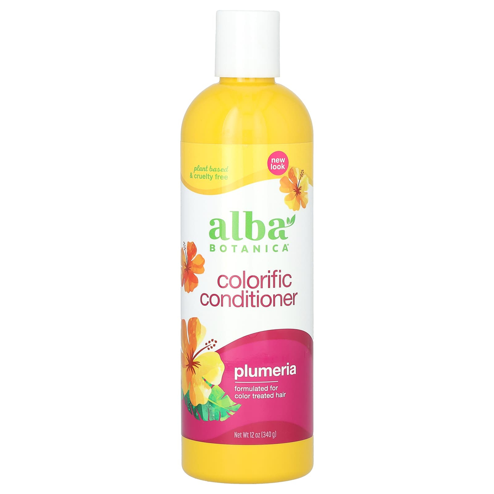Alba Botanica, кондиционер для окрашенных волос, плюмерия, 340 г (12 унций)