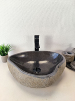 Раковина из речного камня RS-65970 49х35х15 из натурального камня