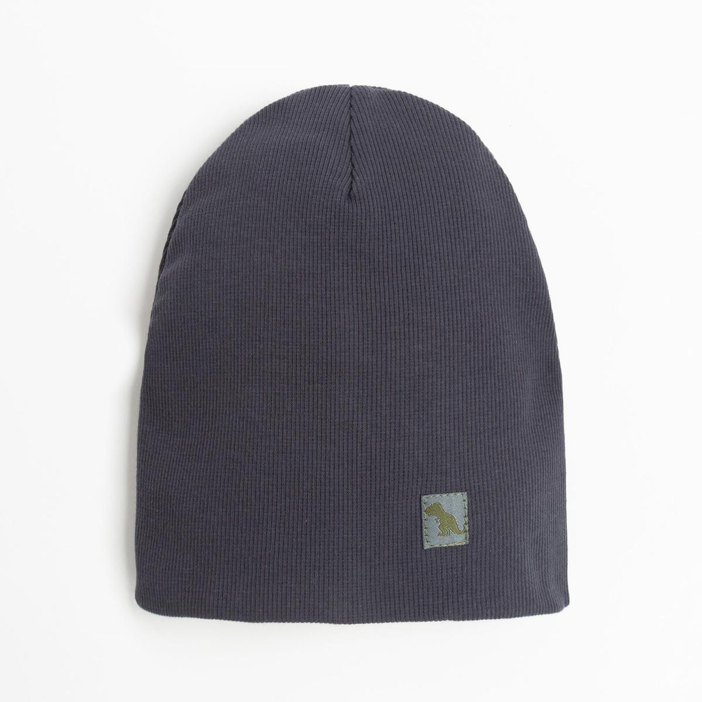 Шапка для мальчиков двухсл. т.серый/дино, р. 50-54. 7691739