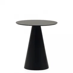 Журнальный столик Wilshire Ø50 см черный, сталь, стекло