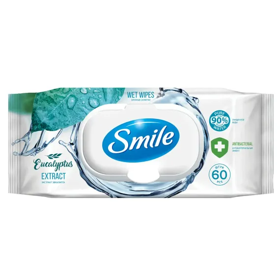 Салфетки Smile с экстрактом эвкалипта 60шт