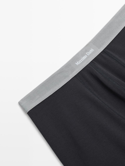 Massimo Dutti русы-боксеры с логотипом на поясе, синий