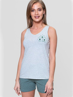 Женский комплект с мишками на майке (Размер: XL) (Цвет: зеленый с серым)