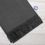 Палантин - шарф «ZIMA», однотонный, цвет черный, 180*70см (200гр)