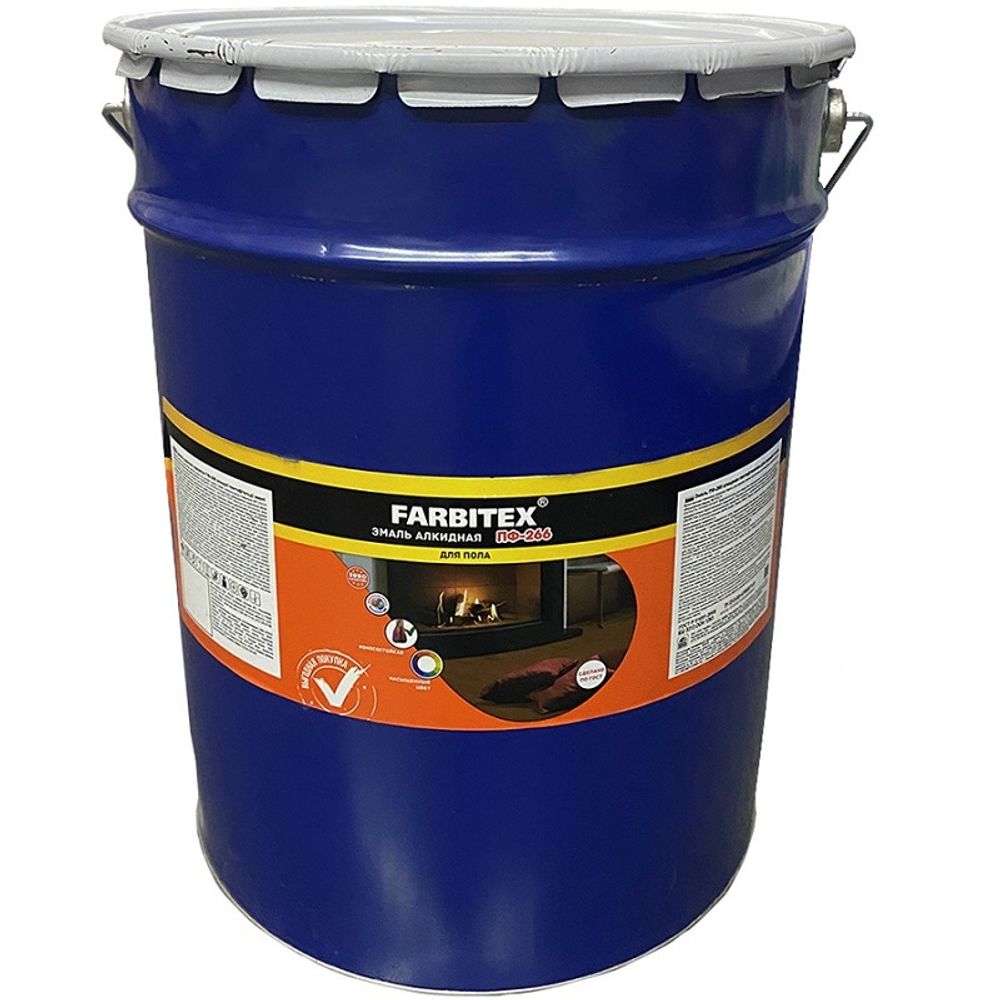 Эмаль для пола ПФ-266 золотистая FARBITEX 20 кг