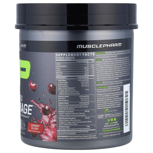 MusclePharm, Pro Series Wreckage™, предтренировочный комплекс, со вкусом вишни, 440 г (15,5 унции)
